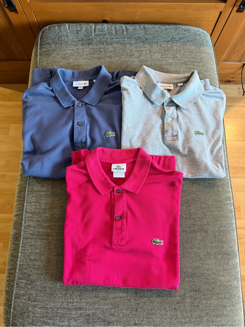 VGUC Lot of 3 Men’s Lacoste Slim Fit Knit Polos